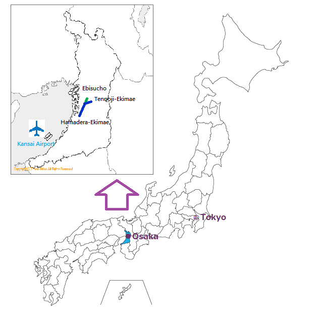 Location of Osaka
